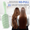 Picture of Detangler Brush by Fiora Naturals - 100% Bio-Friendly Detangling brush w/Ultra-Soft Bristles - Glide Through Tangles with Ease - For Curly, Straight, Black Natural, Women, Men, Kids - Dry and Wet Hair