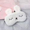 Picture of Cute Plush Cartoon Animal Rabbit Bunny Funny Sleeping Mask for Kids Adult Eye Mask Silk White Sleep Mask for Kids Women