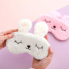 Picture of Cute Plush Cartoon Animal Rabbit Bunny Funny Sleeping Mask for Kids Adult Eye Mask Silk White Sleep Mask for Kids Women