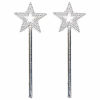 Picture of GIYOMI Star Wand, 2 Pieces 13 Inches Silver Fairy Princess Angel Wand Sticks for Girls Costume Birthday Party Wedding Halloween Christmas Cosplay-Fairy Wand For children over 36 months of age