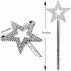 Picture of GIYOMI Star Wand, 2 Pieces 13 Inches Silver Fairy Princess Angel Wand Sticks for Girls Costume Birthday Party Wedding Halloween Christmas Cosplay-Fairy Wand For children over 36 months of age