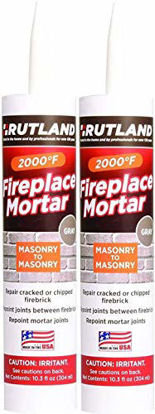 Picture of Rutland Fireplace Mortar Cartridge, 10.3-Ounce, Gray - 63G 2 Pack