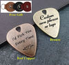 Picture of JUPPE Guitar Picks & Bass Picks, Copper Electric Guitar Pick Musician Gift For Guitarist When Words Fail Music Speaks (Copper)