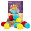 Picture of Chiwava 24PCS 1.8" Catnip Furry Cat Toys Ball Soft Pom Pom Balls Kitten Chase Quiet Play Assorted Color