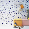 Picture of DXLING 174pcs Mixed Size Star Wall Stickers Home Decor Bedroom Removable Nursery Wall Decals Kids DIY Art Decal Gold White Black Star Wall Sticker JW343 (Navy Blue)