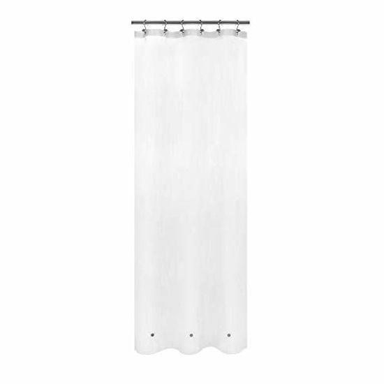 Picture of Frosted Stall Shower Curtain Liner with 3 Magnets - 36" x 72", Waterproof PEVA Shower Liner for Small Bathroom Stall, PVC Free, Metal Grommets - Frost, 36X72