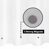 Picture of Frosted Stall Shower Curtain Liner with 3 Magnets - 36" x 72", Waterproof PEVA Shower Liner for Small Bathroom Stall, PVC Free, Metal Grommets - Frost, 36X72