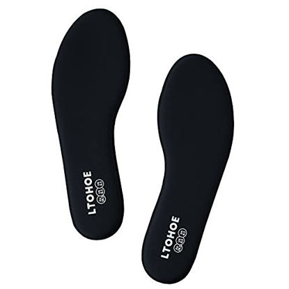 Picture of Memory Foam Insoles for Women, Replacement Shoe Inserts for Work Boot, Running Shoes, Hiking Shoes, Sneaker, Cushion Shoe Insoles Shock Absorbing for Foot Pain Relief, Comfort Inner Soles Black US 9