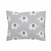 Picture of Sumersault Soft Toddler Travel Pillowcase - Grey and White Elephants - 13.5 x 10.5 Cotton Pillowcase for Toddler and Kid Travel Pillows, 8604389