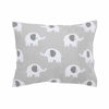 Picture of Sumersault Soft Toddler Travel Pillowcase - Grey and White Elephants - 13.5 x 10.5 Cotton Pillowcase for Toddler and Kid Travel Pillows, 8604389