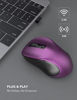 Picture of Wireless Mouse for Laptop, Trueque 2.4G Ergonomic Computer Mouse with 3 Adjustable DPI Levels, Page Up & Down Buttons, USB Mouse for Chromebook, PC, Desktop, Notebook, MacBook (Purple)