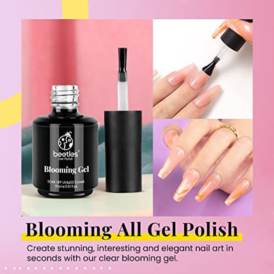 GetUSCart- Beetles Nail Blooming Gel, 15ml Clear UV LED Blossom Gel ...