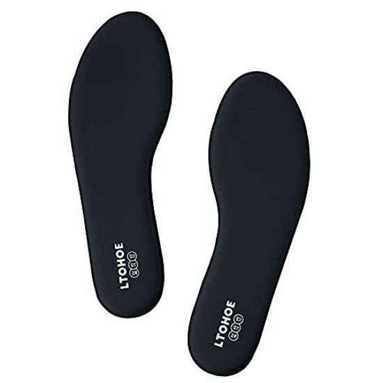 Picture of Memory Foam Insoles for Men, Replacement Shoe Inserts for Work Boot, Running Shoes, Hiking Shoes, Sneaker, Cushion Shoe Insoles Shock Absorbing for Foot Pain Relief, Comfort Inner Soles Black US 9