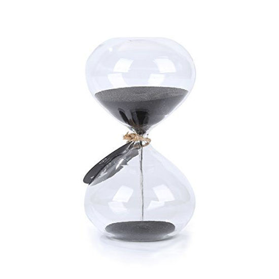 Picture of SWISSELITE Biloba Puff Sand Timer/Hourglass Sand Timer - Inspired Glass/Home, Desk, Office Decor