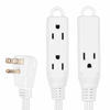 Picture of 6 Ft Extension Cord with 3 Electrical Power Outlet - 16/3 Durable White Cable