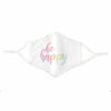 Picture of Weddingstar 3-Ply Kid's Washable Cloth Face Mask Reusable and Adjustable with Filter Pocket - Be Happy