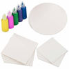 Picture of Creative Kids Spin & Paint Refill Pack - 8 x Large Cards - 8 x Small Cards - 4 x Round Cards - 5 Bottles of Colored Paint