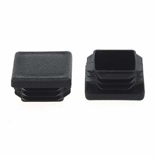 Picture of 1-1/2 Inch Square Plastic Plug, Tubing Post End Cap 1-1/2 x 1-1/2 inch, Chair Glide Insert Finishing Plug, Great for Fencing Posts, Furniture End Caps, Fitness Equipment End Caps and More (12 Packs)