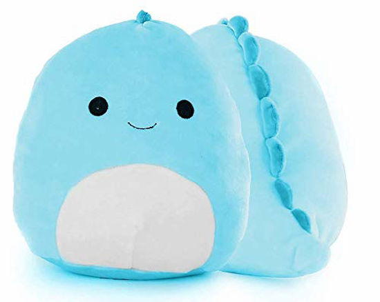 Picture of GRTLPOK Cute Plush Dinosaur Stuffed Animal Plush Toy Pillow Doll Plush Baby Stuffed Toy Soft Lumbar Back Cushion Gift for Kids and Girlfriend(Blue)