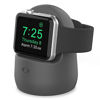 Picture of AhaStyle iWatch Stand Silicone Charging Dock Holder Accessories for Apple Watch Series 7/6/5/4/3/2/1/SE(45/44/42/41/40/38mm), Supports Nightstand ModeAdapters NOT Included(Dark Gray)