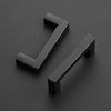 Picture of Ravinte 3 Pack 3 Inch Kitchen Square Cabinet Handles Matte Black Cabinet Pulls Black Drawer Pulls Kitchen Cabinet Hardware Kitchen Handles