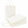 Picture of AZOWA Gift Bags White Kraft Paper Bags with Handles (5 x 3.1 x 8.2 in, White, 12 CT)