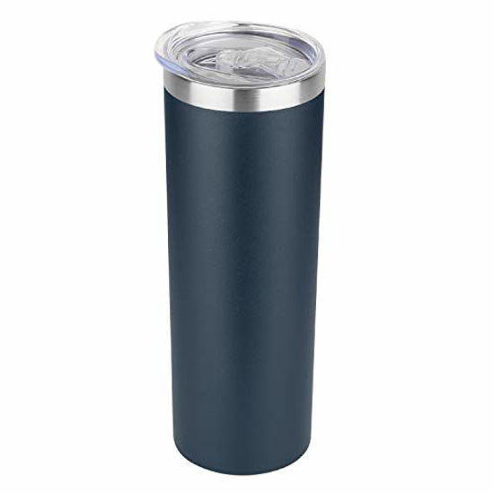 Picture of HASLE OUTFITTERS 20oz Stainless Steel Skinny Tumbler with Lid, Double Wall Vacuum Slim Water Tumbler Cup, Reusable Metal Travel Coffee Mug 1 Pack, Navy