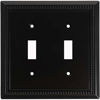 Picture of Harmon Designs Sunken Pearls Switch Plate/Wall Plate/Outlet Cover (Double Toggle, Matte Black)