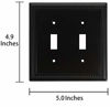 Picture of Harmon Designs Sunken Pearls Switch Plate/Wall Plate/Outlet Cover (Double Toggle, Matte Black)