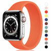 Picture of Unnite Stretchy Solo Loop Bands Compatible with Apple Watch Band 44mm 42mm, Silicone Sports Band Loop Elastic Strap Replacement Wristband for iWatch Series SE/6/5/4/3/2/1 (Orange, 42mm/44mm-M)