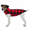 Picture of ASENKU Dog Sweater, Plaid Dog Fleece Vest, Soft Comfortable Pet Pajamas, Warm Winter Dog Shirt, Cold Weather Coat Jacket Pet Clothes for Small & Medium Dog Breeds, Red, XXS