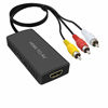 Picture of HDMI to RCA Converter for Old TV, HDMI to AV Adapter, HDMI to Composite Converter Compatible Appler TV, Roku, Chromecast, PC, Laptop, Xbox, STB, VHS, VCR, DVD, Blu-Ray Player, Android TV Box, ect.