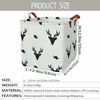 Picture of BOOHIT Square Storage Box Basket,Canvas Fabric Toy Collapsible Storage Organizer Bin,PE Waterproof Storage Box,Laundry Basket for Kid Rooms,Playroom,Shelves,Toy Basket,Gift Basket (Deer head)