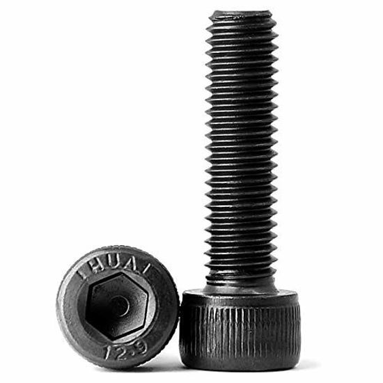 Picture of M8-1.25 x 50mm Socket Head Cap Screws, 12.9 Grade Alloy Steel, Allen Socket Drive, Black Oxide Finish, Full Thread, Quantity 10