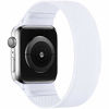 Picture of ENJINER Stretchy Nylon Solo Loop Bands Compatible with Apple Watch 38mm 40mm 41mm 42mm 44mm 45mm iWatch Series 7 6 SE 5 4 3 2 1 Strap, Sport Elastic Braided Women Men, 38/40/41mm S White