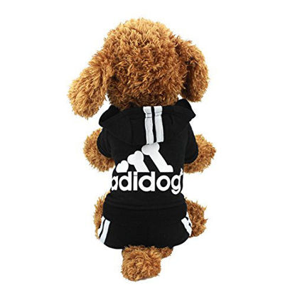 Picture of Idepet Cotton Adidog Dog Hoody Cloth,S, Black