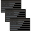 Picture of Embossed 3D Metal All Black American Flag Emblem Decal Stickers (3 Pack), Matte Black 5" x 3" Patriotic USA US Flag Car Decals Bumper Stickers for Truck, Window, Motorcycle, Support US Military