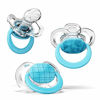 Picture of Smilo Orthodontic Pacifier, Expands to Support The Palate During Soothing, Aqua, Stage 2 Suitable from 3 to 9 Months (Pack of 3)