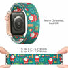 Picture of TOYOUTHS Christmas Band Compatible with Apple Watch Band Elastic Scrunchies Stretchy Solo Loop 38mm/40mm/41mm Soft Nylon Strap Women Replacement Wristband for iWatch Series SE/7/6/5/4/3/2/1, S/M