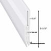 Picture of Door Draft Stopper Door Sweep Weather Stipping - Camel Home Self Adhesive Door Seal Soundproof Under Door Bottom Seal Strip Rubber Energy Saver Insulasion Weatherproof, 2" W X 39" L (White)