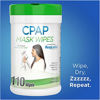 Picture of RespLabs CPAP Mask Wipes - 1x 110 Pack Bottle - Alcohol-free, Unscented and Gentle Cleansing for your CPAP Masks, Cushions and Other Supplies.