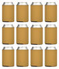 Picture of TahoeBay Blank Beer Can Coolers, Plain Bulk Collapsible Foam Soda Cover Coolies, Personalized Sublimation Sleeves for Weddings, Bachelorette Parties, HTV Projects (Gold)