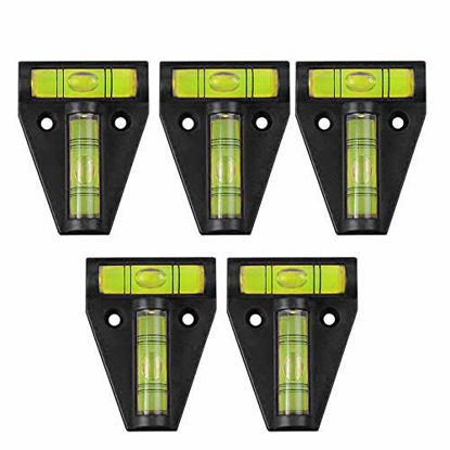 Picture of 5 Pcs RV T Level Bubble Level, Multipurpose 2 Way Spirit Level T-type Spirit Level Bubble for RV, Machines, Furniture, Tripods, Camera Equipment Measure