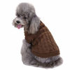 Picture of CHBORCHICEN Small Dog Sweaters Knitted Pet Cat Sweater Warm Dog Sweatshirt Dog Winter Clothes Kitten Puppy Sweater (Brown, Large)