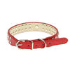 Picture of Ewanda store Cute 2 Rows Rhinestone Bling Heart Studded Leather Dog Leash Dog Collar for Small or Medium Dog Pet,Red,Small