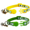 Picture of Barleygoo 2 Pack Glow in The Dark Cat Collar with Bell Breakaway Safety Cat Puppy Collars with Pendant Green and Yellow