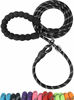 Picture of TagME Reflective Slip Lead Dog Leash for Large and Extra Large Dogs Training and Walking,6ft Climbing Rope Leash for Dogs Up to 250 lbs,Black