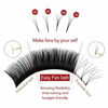 Picture of Easy Fan Lash Extensions D Curl .05mm Rapid Volume Eyelash Extensions Easy Fan Volume Lashes 2D-20D Automatic Blooming Flower Lashes Self Fanning Lashes Obeya Eyelash Extensions (0.05-D, 9-15mm Mix)