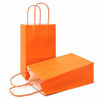 Picture of AZOWA Gift Bags Small Kraft Paper Bags with Handles (5 x 3.1 x 8.2 in, Orange, 12 Pcs)