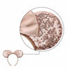 Picture of YanJie Mouse Ears Bow Headbands, Glitter Party Rose Gold Satin Bow Princess Decoration Cosplay Costume for Girls & Women (dsnfg-7)